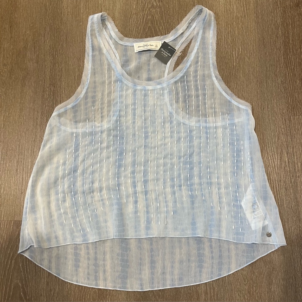 Abercrombie & Fitch. Sheer, Beaded,  RacerBack Top